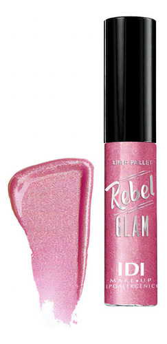 Idi Rebel Glam Delineador Liquido Glitter Gel Metal Pink