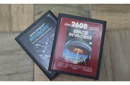 X2 Cartuchos Space Invader Y Asteroids Atari 2600  Titulasos