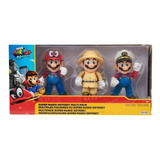 Pack De 3 Figuras Super Mario Odyssey De 10cm