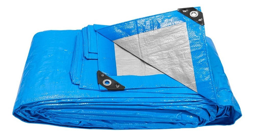 Lona Uso Rudo 9 X 14 M, Azul, Impermeable Proteccion Uv