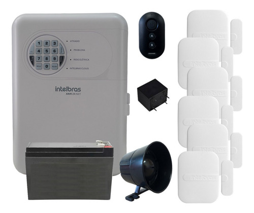 Kit Alarme Intelbras Monitorado Via App 6 Sensor Smart S Fio