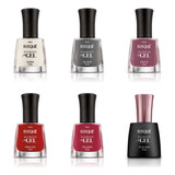 Kit Esmalte Diamond Gel Risque 5 Cores Diferentes + Fixador