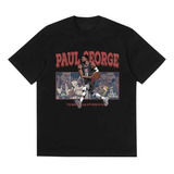 Playera Negro Oversize Paul George Manga Corta Hombre Nba14