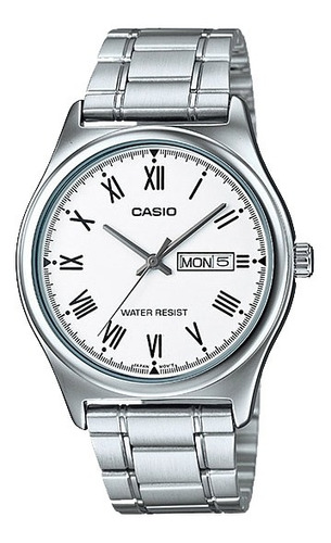 Reloj Casio Caballero Blanca Mtp-v006d-7bud