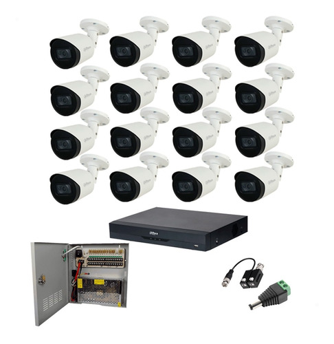 Kit 16 Cámaras Bala 8mpx Audio Dvr 4k 16 Ch Dahua 