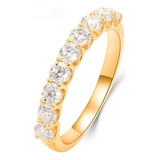 Churumbela Con Diamante Moissanita 3mm Anillo Oro Blanco 18k