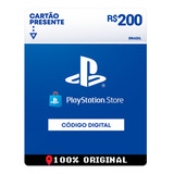 Cartão Card Playstation Store 200 Reais Psn Plus Ps4 Ps5 Br