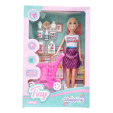 Muñeca Tiny Fashion/supermercado Accesorios Nenas Juegos