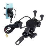 Suporte Celular Gps Carregador Usb Moto Universal Cargo 125