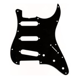 Escudo Para Guitarra Tipo Stratocaster Sss 11 Furos Preto