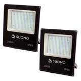 Pack X2 Reflector Led 200w Exterior Bajo Consumo Potencia 