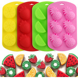 Moldes Grandes Para Aperitivos De Frutas, 4 Moldes Grandes D