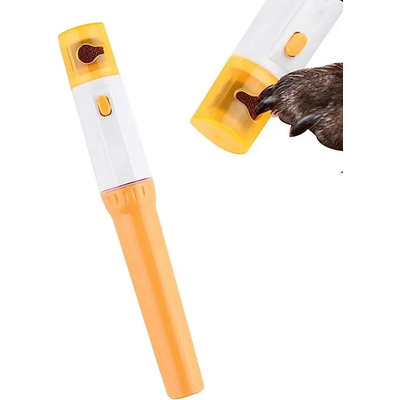 Cortauñas Eléctrico Limador Mascotas Perro Gato Recargable Naranja