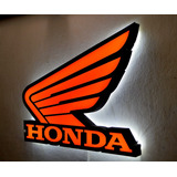 Cartel Cuadro Luminoso Honda Motos Luz Led Taller 
