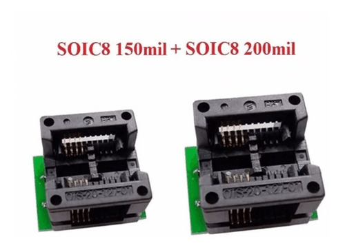 Adaptador Soic8 Smd Sop8 Dip8 Eprom 200mil 208mil + 150mil