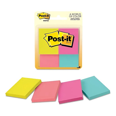 Mini Notas 3m Post-it Neon 3x4 Block C\u002F200 Hojas 653-4 Af | MercadoLibre
