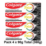 Creme Dental Colgate Total 12 Carvao Ativado 4 X 90g (360g)