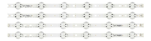 Kit 4 Tiras Led LG  49uj6350 6led Aluminio  Original  Xy-024