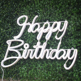 Painel Neon Led Happy Birthday - Com 3 Efeitos De Luz