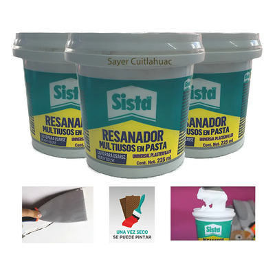 Sista 3 Pzas Resanador Multiusos Pasta Resanar Pared  225ml | MercadoLibre