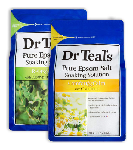 Dr. Teal's Pure Epsom Salt Bath Sol 3 Pound (pack Of 2) Drtl