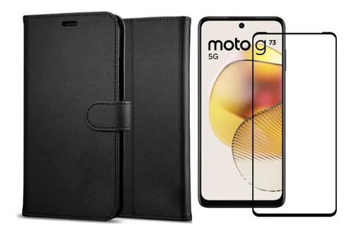 Capa Capinha Carteira Flip + Pelicula 3d Para Motorola Moto