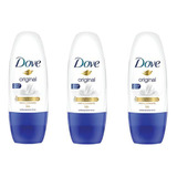 Desodorante Rollon Dove 50 Ml Feminino  - Kit C/3un