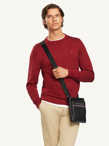 Sweater Básico Signature C-neck Rojo Tommy Hilfiger