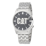 Reloj Cat Icon Material Acero Brazalete Color Plata -