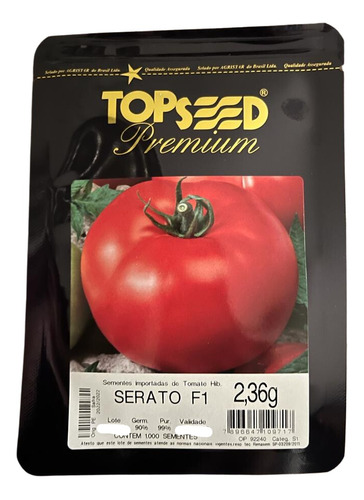Tomate Salada Hibri. Serato F1 Topseed Premium 1000 Sementes