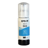 Tinta Epson Ecotank Mod T504 Cyan L4150 L4160 L6161 L6171