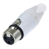 Conector Neutrik Xlr Nc3fxx-wt Hembra Color Blanco 