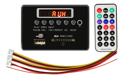 Módulo De Placa Decodificadora De Mp3 Bluetooth 5 V/12 V