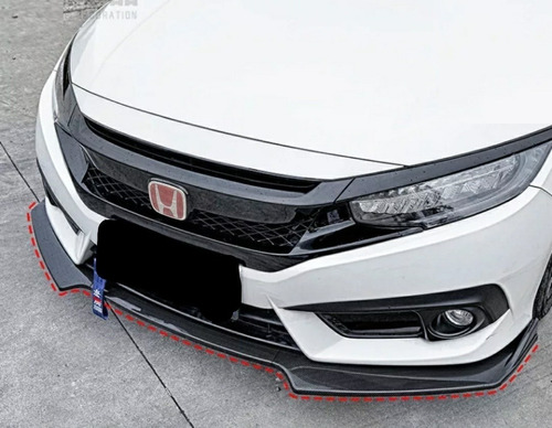 Lip Type R Faldon Delantero Civic Sedan Y Coupe 2016 - 2019