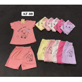 Conjunto De Short Verano Para Niña  Af-88