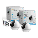 Kit 2 Cámaras Seguridad Ezviz Ip Wifi 3k Interior + 32gb