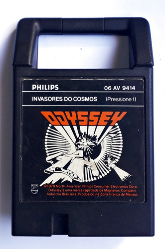 Jogo Cartucho Invasores Do Cosmos Philips Odyssey Retrô Fita