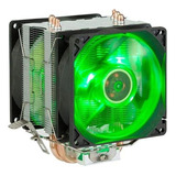 Cooler Duplo Led Fan Pc Intel Amd 775 1151 1155 Am3+ Am4 Led Verde