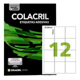 Etiqueta Impressora A4 63,5 X 72mm 100 Fls Ca4364 Colacril Cor Branco