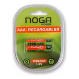 Pilas Recargables Aaa Noga 1100mah Blister X 2 Unidades