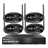 Kit De Cámara De Reconocimiento Facial Poe Cctv System 4k Xm