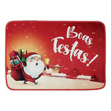 Tapete Decorativo Natal Papai Noel Boas Festas 40x60cm