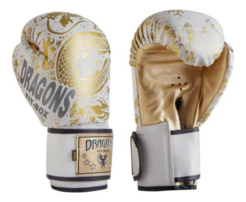 Guantes De Boxeo Kickboxing Mma Blancos Sintetico Premium