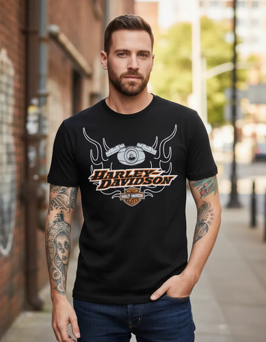 Camisa De Botao Original Harley Davidson | Mercado Livre