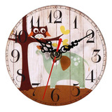 Jacksking Reloj Redondo De Madera, 7 Tipos Reloj De Pared An