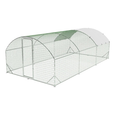Gallinero De Metal Grande Con Cubierta Impermeable Negro