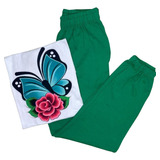 Deportivo Conjunto Sudadera Jogger Blusa Mariposa De Mujer