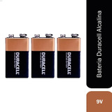 Kit 3 Bateria 9v Alcalina Duracell Alta Performance Mn1604b1