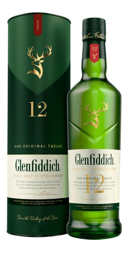 Whisky Glenfiddich 12 Años, 750cc//envío Gratis