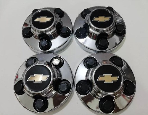 Centros De Rin Copa Cromo Chevrolet 5 Birlos Con Capuchones